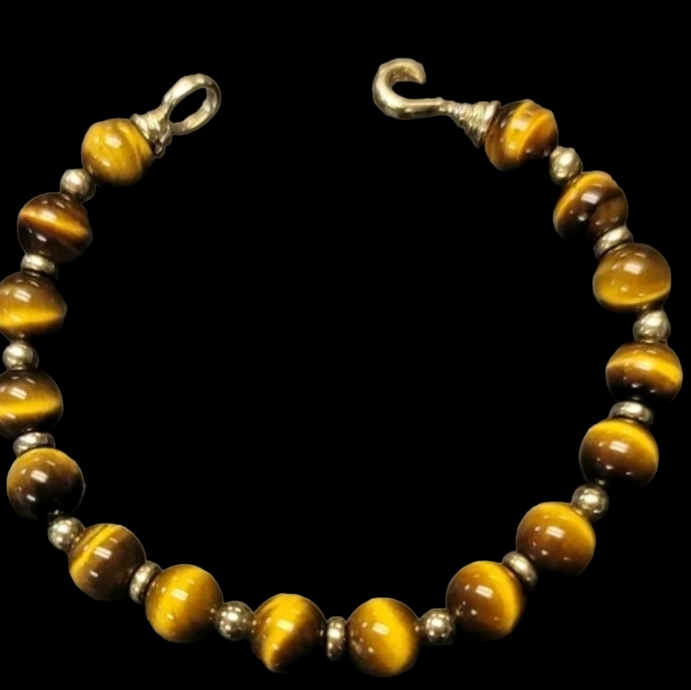 Beautiful 14k gold tiger's eye bracelet